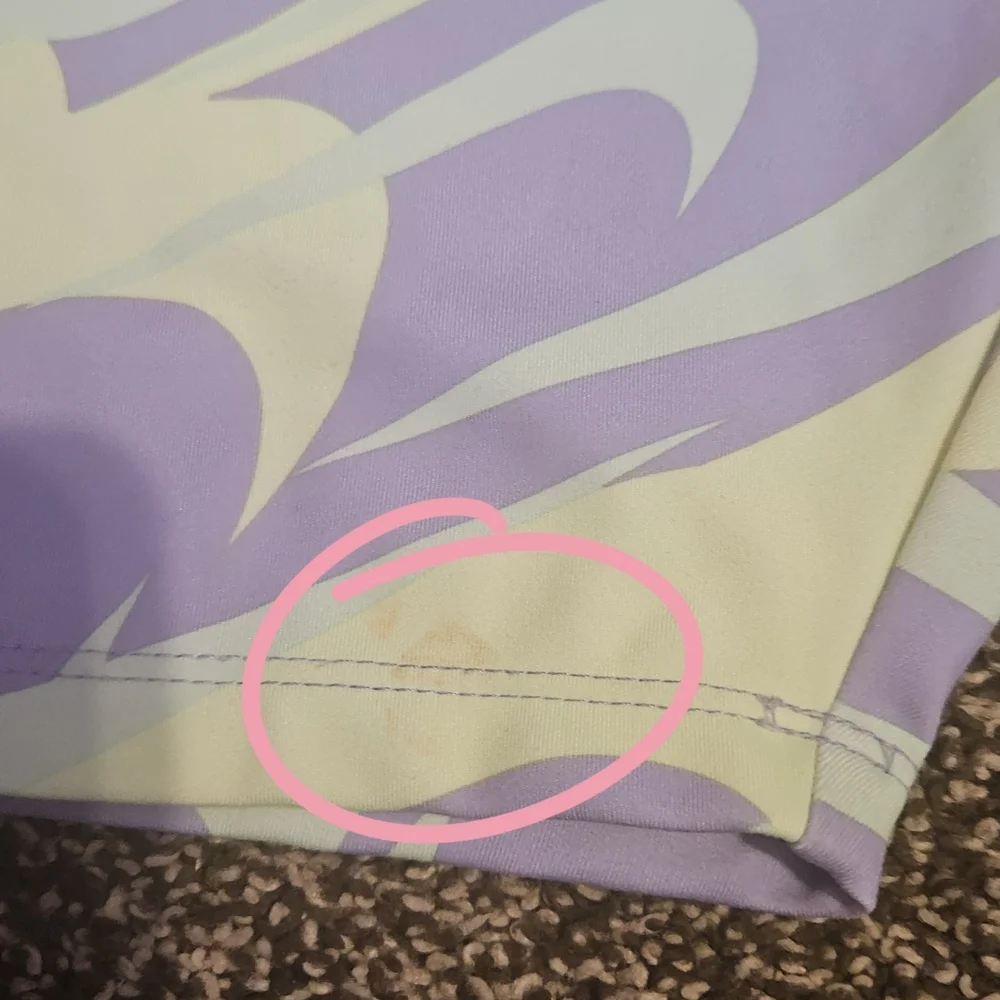 Nike Girls Mint Green Tank and Lavender Patterned Bike Shorts Matching Set - Picture 2 of 4
